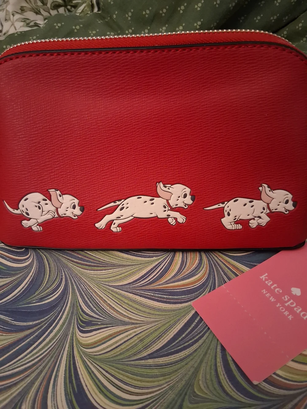 kate spade Red Cruella Cosmetic Pouch NWT